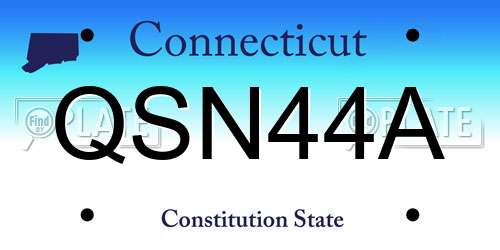 QSN44A Connecticut License Plate