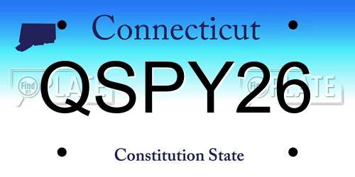 QSPY26 Connecticut License Plate