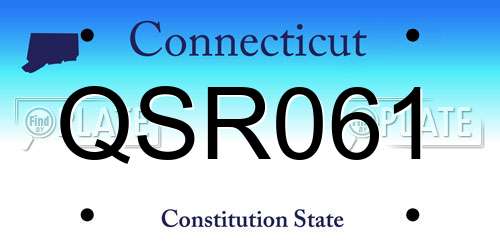 QSR061 Connecticut License Plate