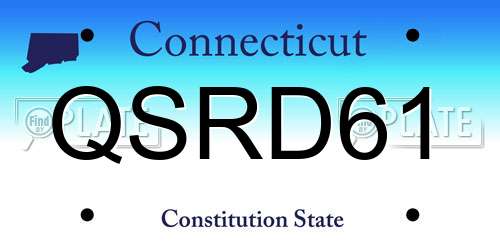 QSRD61 Connecticut License Plate