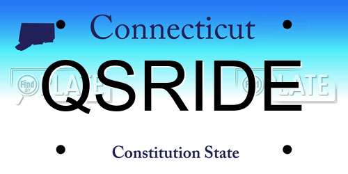 QSRIDE Connecticut License Plate