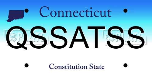 QSSATSS Connecticut License Plate
