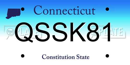 QSSK81 Connecticut License Plate