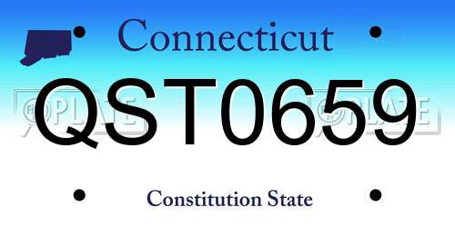 QST0659 Connecticut License Plate