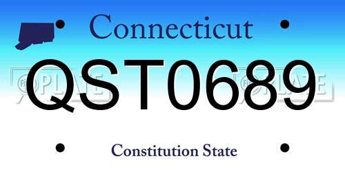 QST0689 Connecticut License Plate