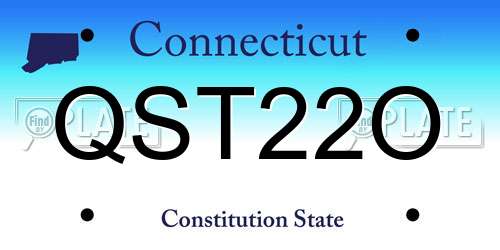QST22O Connecticut License Plate