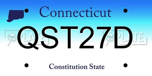 QST27D Connecticut License Plate