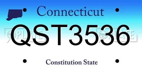 QST3536 Connecticut License Plate