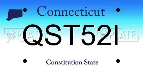 QST52I Connecticut License Plate