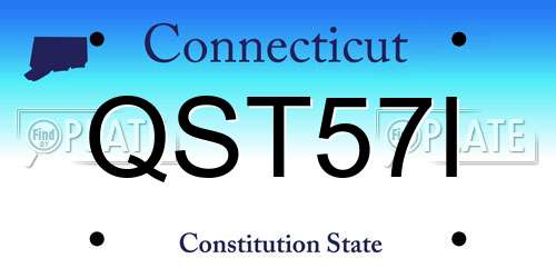 QST57I Connecticut License Plate