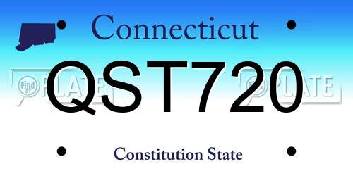 QST720 Connecticut License Plate