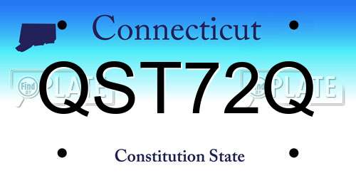 QST72Q Connecticut License Plate