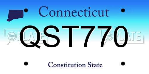 QST770 Connecticut License Plate