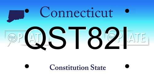 QST82I Connecticut License Plate