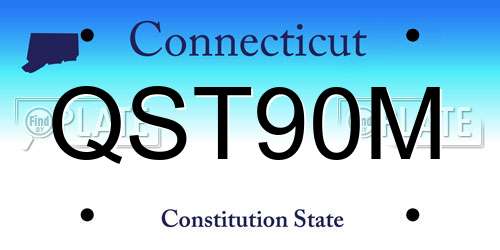 QST90M Connecticut License Plate