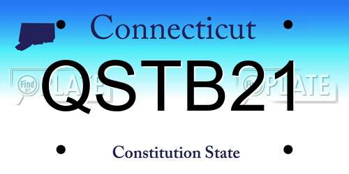 QSTB21 Connecticut License Plate