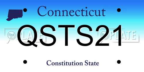 QSTS21 Connecticut License Plate