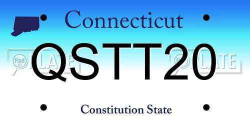 QSTT20 Connecticut License Plate