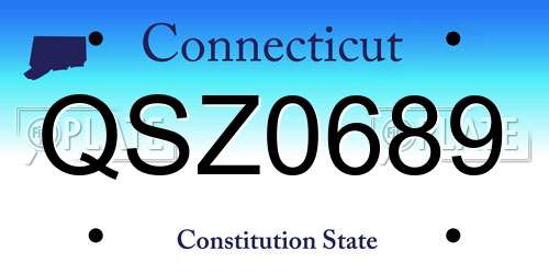 QSZ0689 Connecticut License Plate