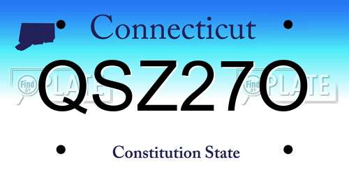 QSZ27O Connecticut License Plate