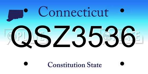 QSZ3536 Connecticut License Plate