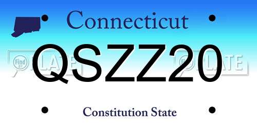 QSZZ20 Connecticut License Plate