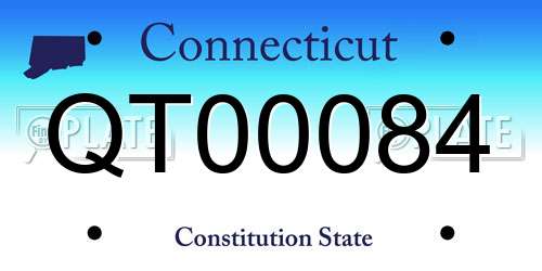 QT00084 Connecticut License Plate