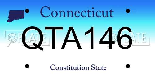 QTA146 Connecticut License Plate