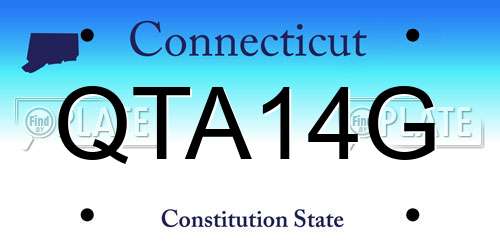 QTA14G Connecticut License Plate