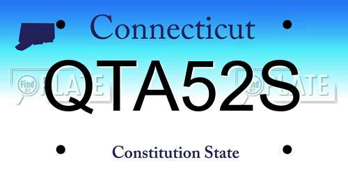 QTA52S Connecticut License Plate