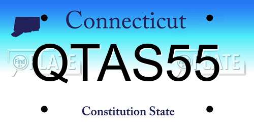 QTAS55 Connecticut License Plate