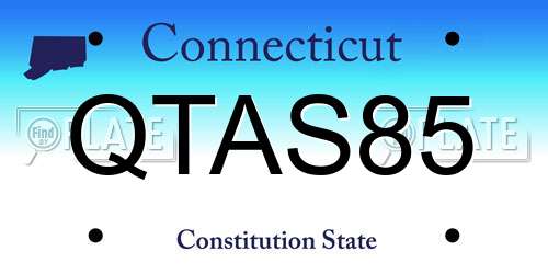 QTAS85 Connecticut License Plate