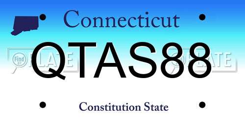 QTAS88 Connecticut License Plate