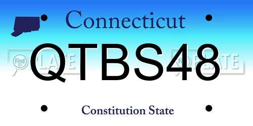 QTBS48 Connecticut License Plate