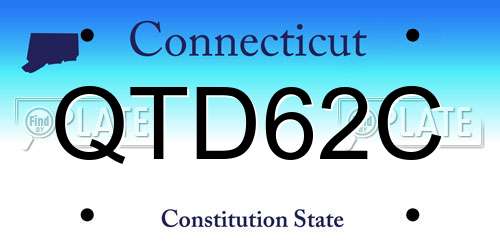 QTD62C Connecticut License Plate