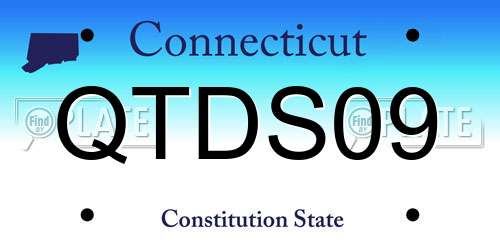 QTDS09 Connecticut License Plate