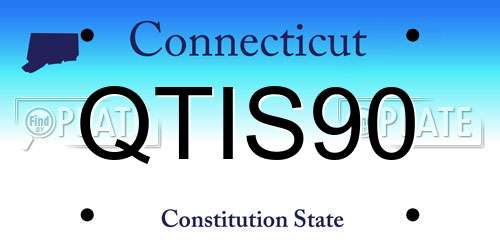 QTIS90 Connecticut License Plate