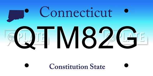 QTM82G Connecticut License Plate