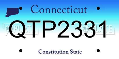 QTP2331 Connecticut License Plate