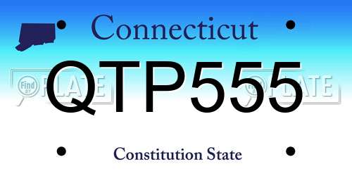 QTP555 Connecticut License Plate