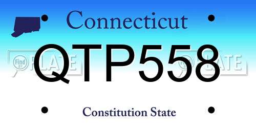 QTP558 Connecticut License Plate