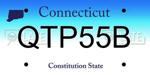QTP55B Connecticut License Plate