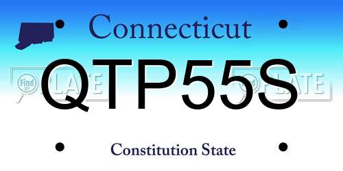 QTP55S Connecticut License Plate