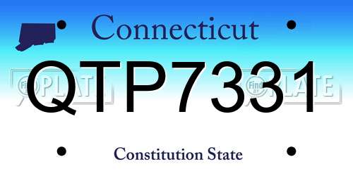 QTP7331 Connecticut License Plate