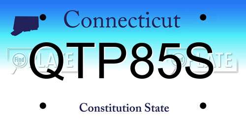QTP85S Connecticut License Plate