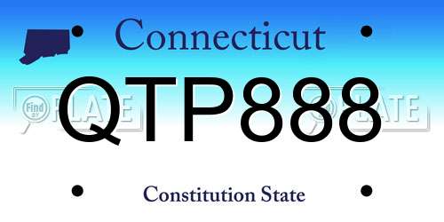 QTP888 Connecticut License Plate