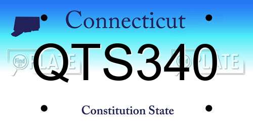 QTS340 Connecticut License Plate