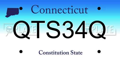 QTS34Q Connecticut License Plate