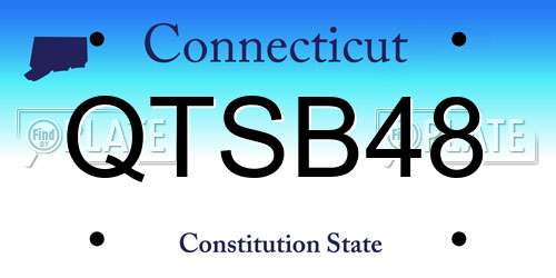 QTSB48 Connecticut License Plate