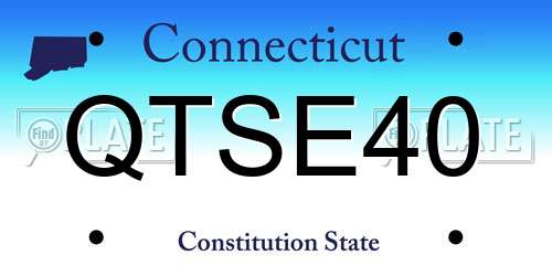 QTSE40 Connecticut License Plate